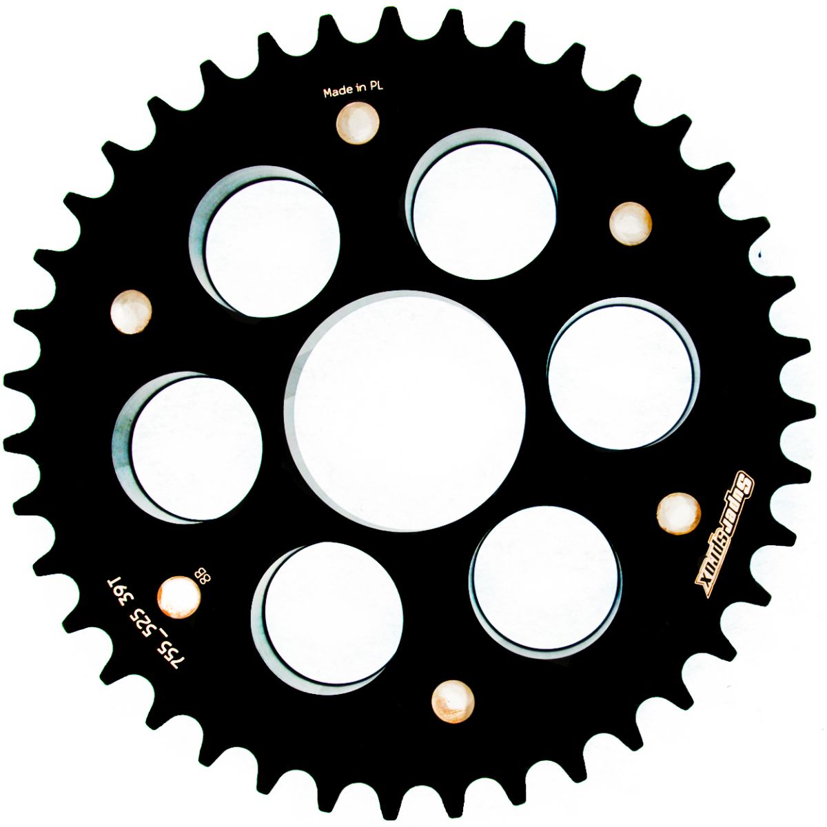 Rear sprocket SUPERSPROX STEALTH RST-755_525:39-BLK Crni 39T, 525