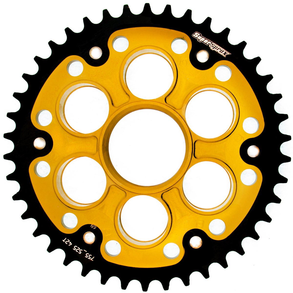 Rear sprocket SUPERSPROX STEALTH RST-755_525:42-GLD zlato 42T, 525