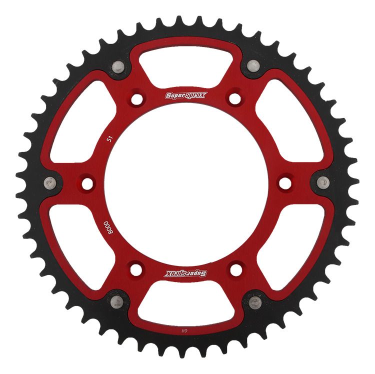 Rear sprocket SUPERSPROX STEALTH RST-8000:51-RED crven 51T, 520