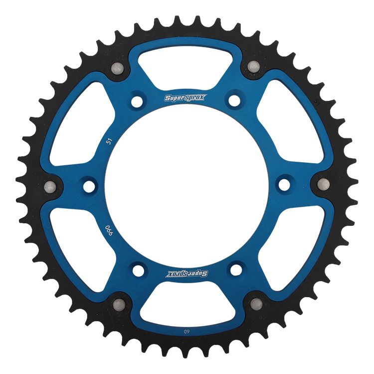 Rear sprocket SUPERSPROX STEALTH RST-990:51-BLU plavi 51T, 520
