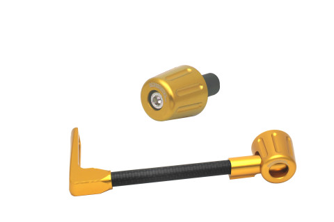 Lever guard in carbon + right end ACCOSSATO DE010 with black hose and joint left
