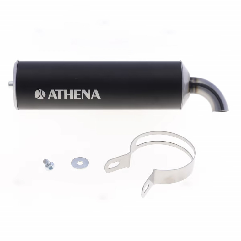 Silencer ATHENA S410000303007 Black aluminium ø70mm x 250mm