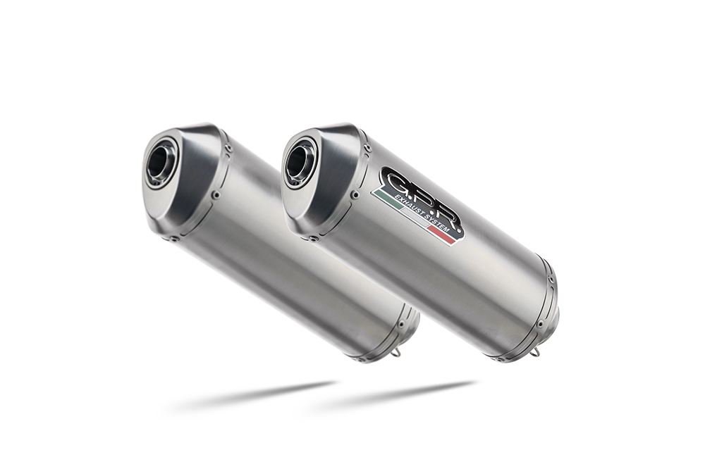 Dual slip-on exhaust GPR SATINOX D.15.6.SAT Brushed Stainless steel