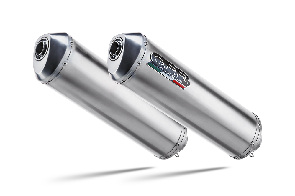 Dual slip-on exhaust GPR SATINOX CA.4.SAT Brushed Stainless steel