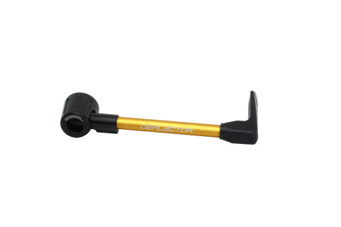 Lever guard ACCOSSATO DE001 with gold hose and joint right, aluminium