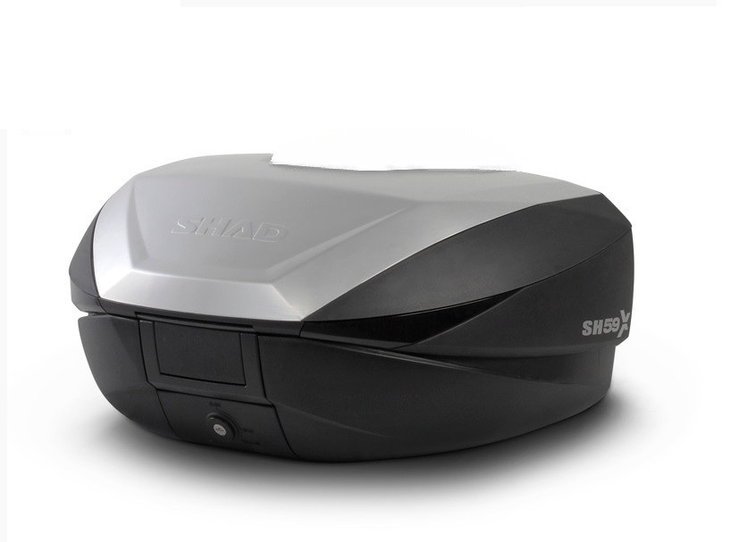 Top case SHAD SH59X D0B59200 black with aluminium cover (expandable concept) with PREMIUM SMART lock
