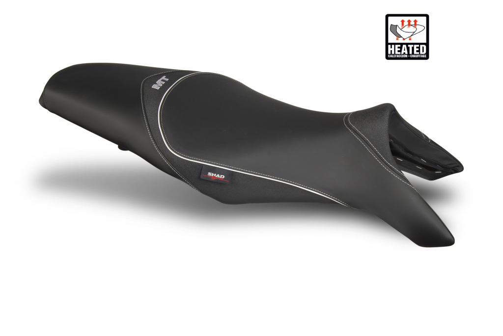 Comfort seat SHAD SHY0M9300H heated black/grey, grey seams