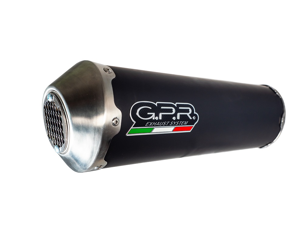 Slip-on exhaust GPR EVO4 ROAD SC.CAT.12.EVO4 Matte Black including removable db killer, link pipe and catalyst