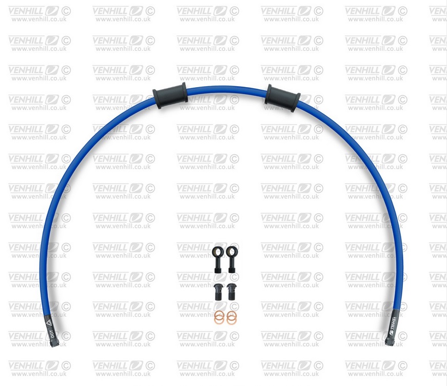 Clutch hose kit Venhill POWERHOSEPLUS HON-7012CB-SB (1 hose in kit) Solid blue hoses, black fittings