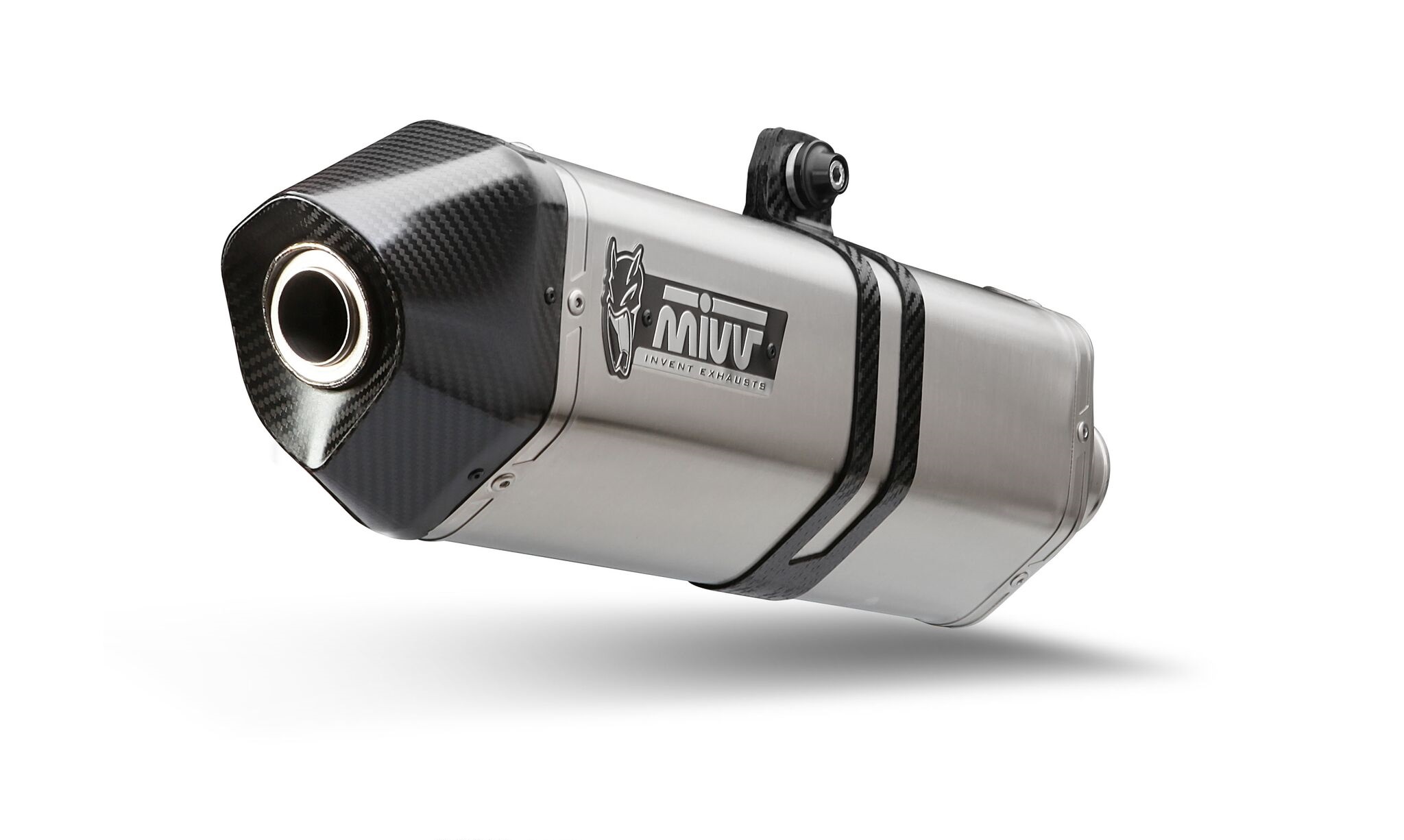 2 silencers kit MIVV SPEED EDGE AT.012.LRX Stainless steel/carbon cap