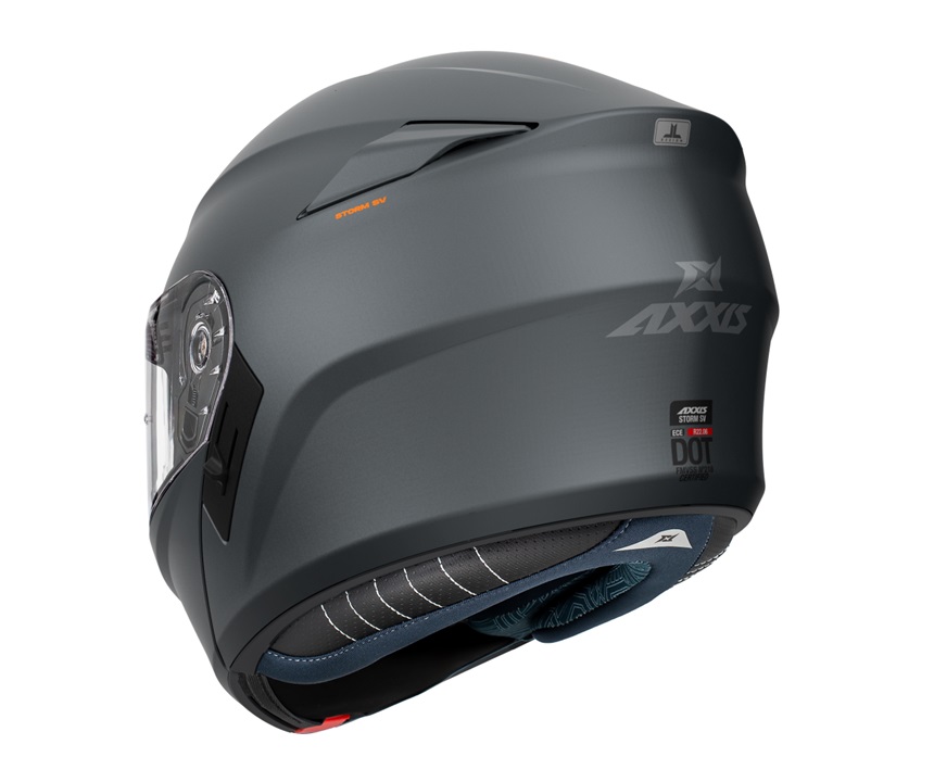 FLIP UP helmet AXXIS STORM SV S solid a2 matt titanium XS