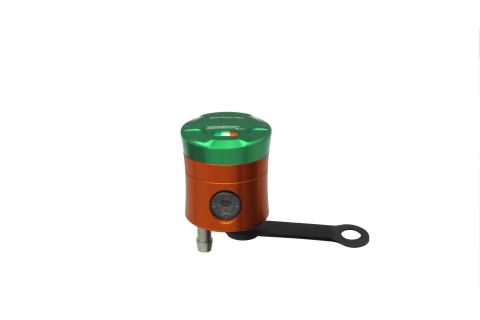 Brake fluid reservoir ACCOSSATO CNC-worked FU151 straight bracket included green