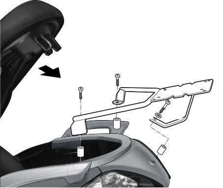 Top Master fitting kit SHAD Y0XC19ST for YAMAHA VP 250 X-City 2009-2014, YAMAHA VP 125 X-City 2009-2014