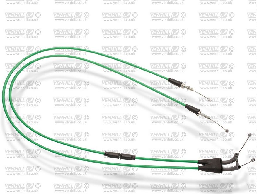 Throttle cables (pair) Venhill S01-4-106/B-GR featherlight green