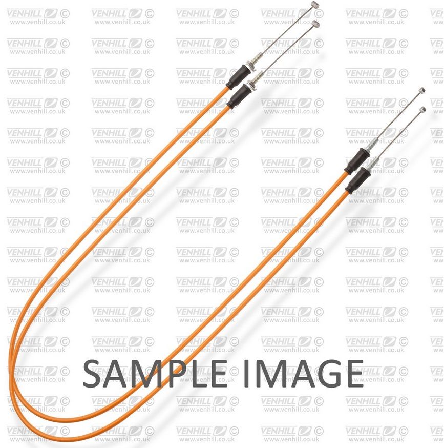 Throttle cables (pair) Venhill H02-4-060-OR featherlight orange