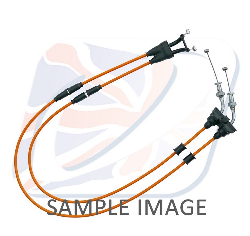 Throttle cables (pair) Venhill Y01-4-077-OR featherlight orange