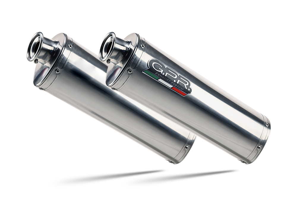 Dual slip-on exhaust GPR TRIOVAL CA.15.TRI Polished Stainless Steel