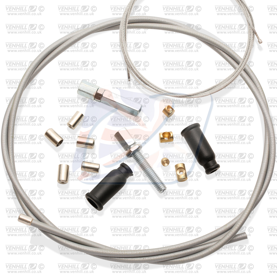 Universal throttle cable kit Venhill U01-4-100-GY 6mm OUTER (1.35m) Grey