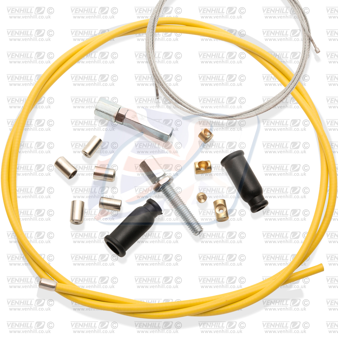 Universal throttle cable kit Venhill U01-4-100-YE 6mm OUTER (1.35m) Yellow