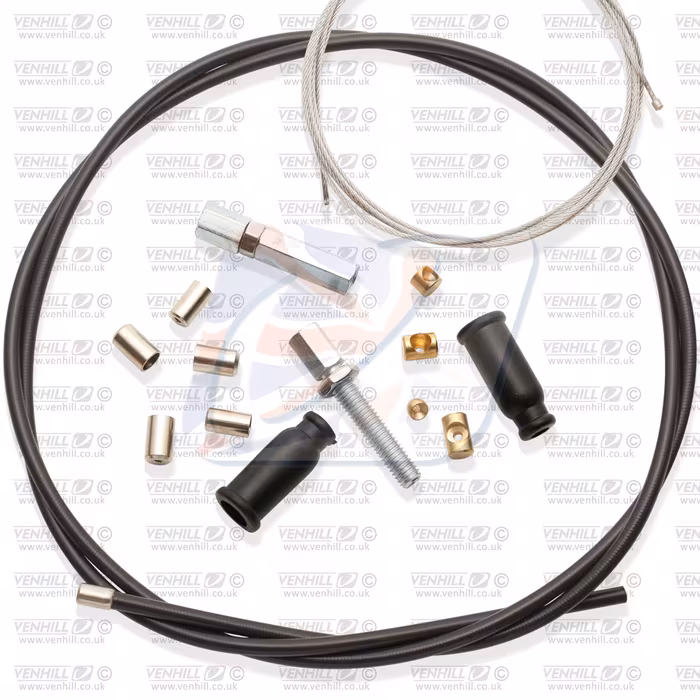 Universal throttle cable kit Venhill U01-4-101 5mm, 1.35m Crni
