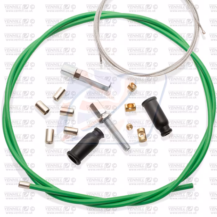 Universal throttle cable kit Venhill U01-4-101 5mm, 1.35m Green