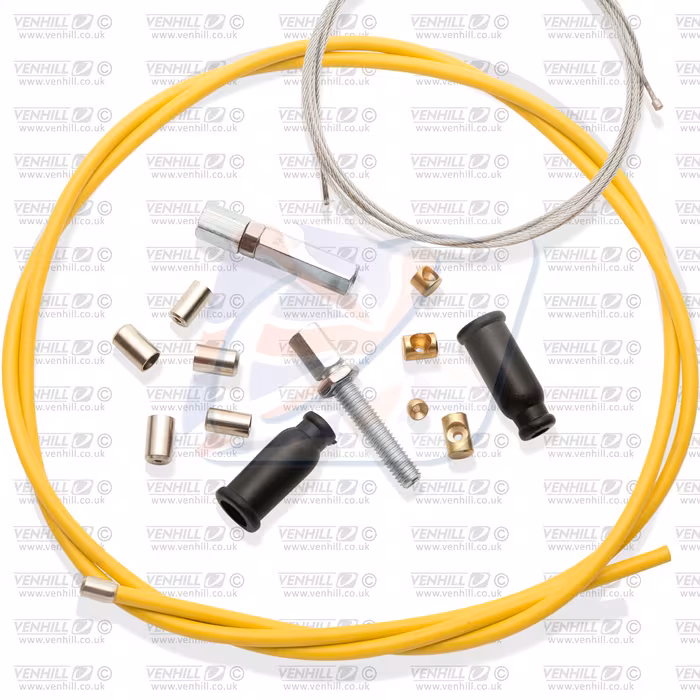 Universal throttle cable kit Venhill U01-4-101 5mm, 1.35m Yellow