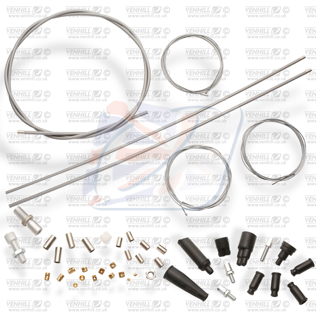 Universal throttle cable kit Venhill U01-4-125-GY Grey