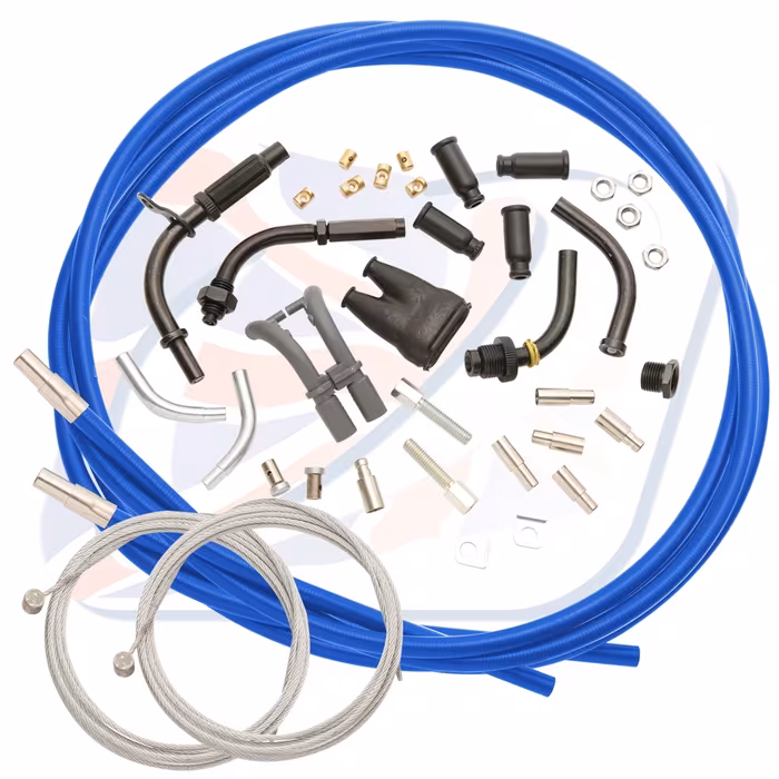 Universal twin throttle cable kit Venhill U01-4-151 2.35m Plavi