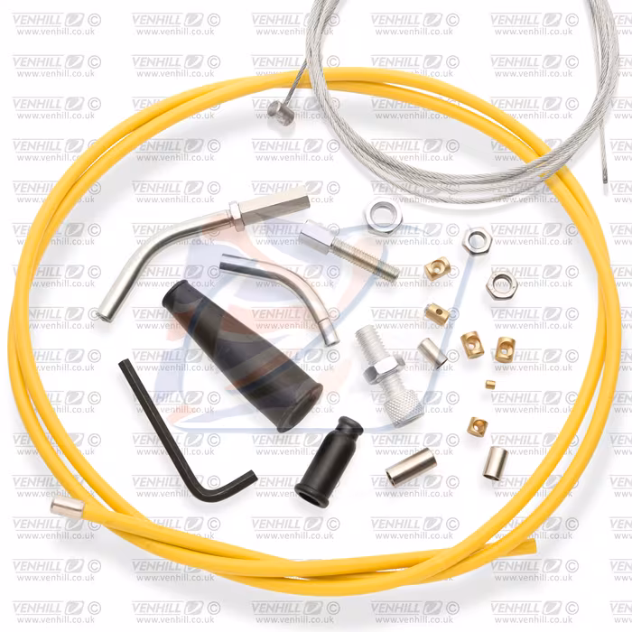 Universal throttle cable kit Venhill U01-4-600A/A (less 600A) Yellow