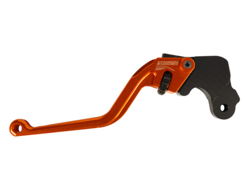 Clutch Lever ACCOSSATO ESC037 fixed CNC-worked aluminium, orange