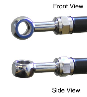 Banjo Venhill POWERHOSEPLUS 3/60091C M8 straight krom