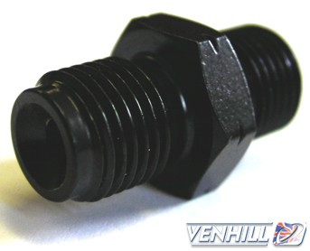Male adaptor Venhill POWERHOSEPLUS 3/70100A/BLACK 10x1.00mm concave Crni
