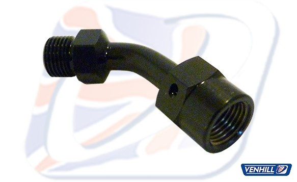 Swivel joint Venhill POWERHOSEPLUS E645/BLACK 45 deg 1/8TH BSP Crni