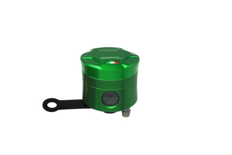 Brake fluid reservoir ACCOSSATO CNC-worked FU104 straight bracket included green