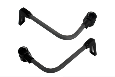 Lever guard ACCOSSATO DE008 with black hose and joint right + left , carbon