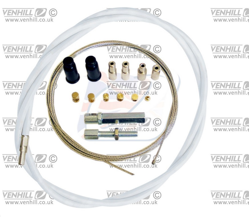 Universal throttle cable kit Venhill U01-4-100-WT 6mm OUTER (1.35m) White