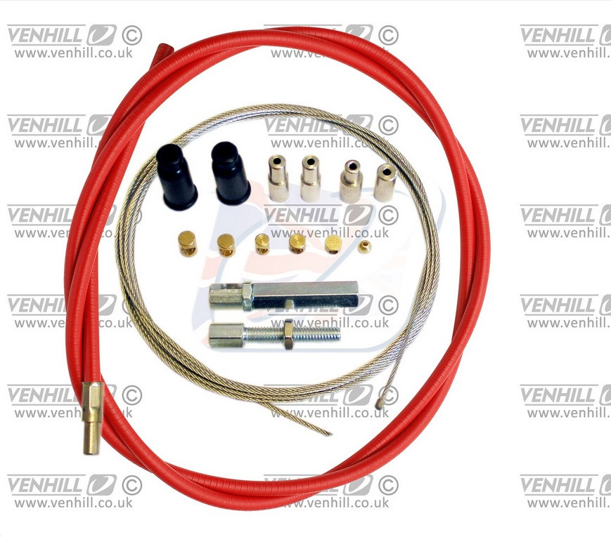 Universal throttle cable kit Venhill U01-4-100-RD 1,35m (2 stroke) Crven