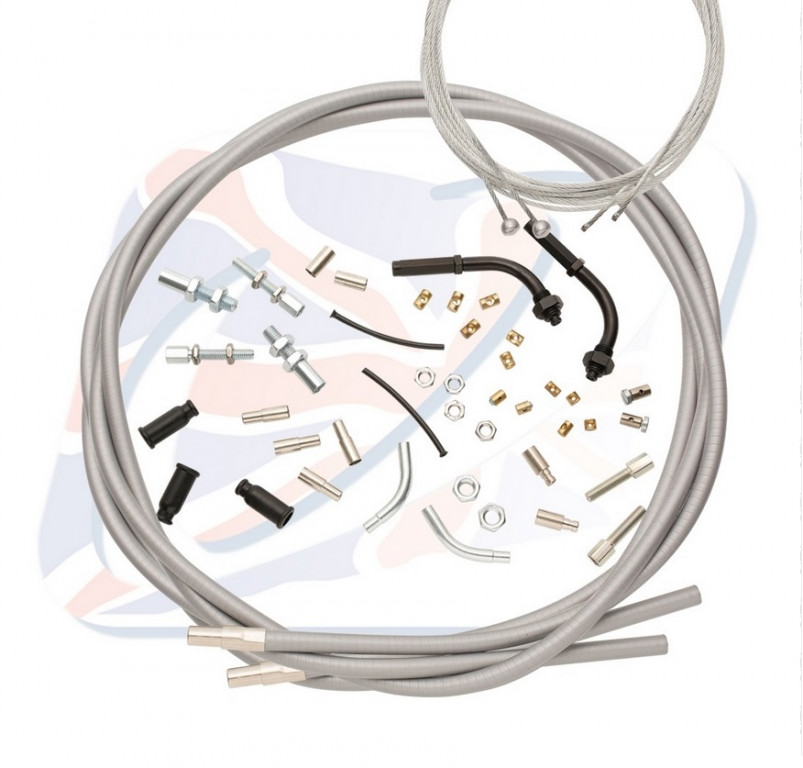 Universal throttle cables Venhill U01-4-888/A-GY for 888 Grey