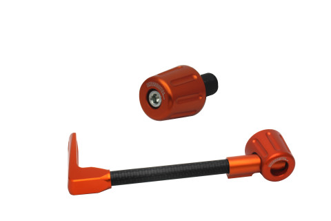 Lever guard in carbon + right end ACCOSSATO DE010 with black hose and joint left
