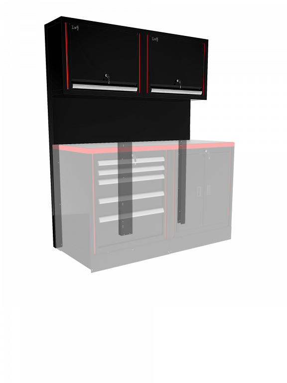 Upper part LV8 EQP16-KIT.O black with orange stripes