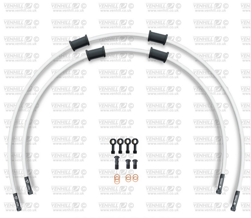Rear brake hose kit Venhill POWERHOSEPLUS BMW-7004RS-WT (2 hoses in kit) White hoses, stainless steel fittings