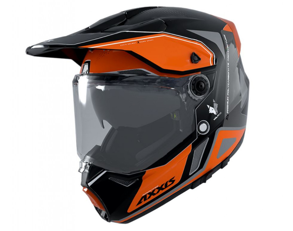 Dualsport helmet AXXIS WOLF DS roadrunner b4 matt fluor orange XS