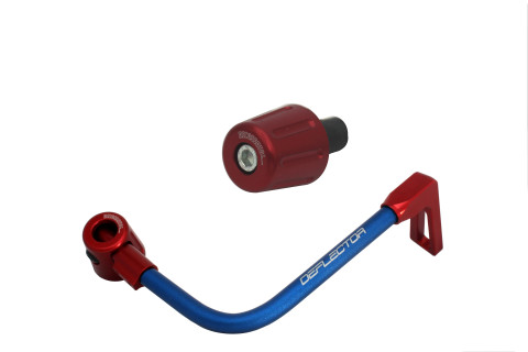 Lever guard in aluminium + left end ACCOSSATO DE004 with blue hose and joint right