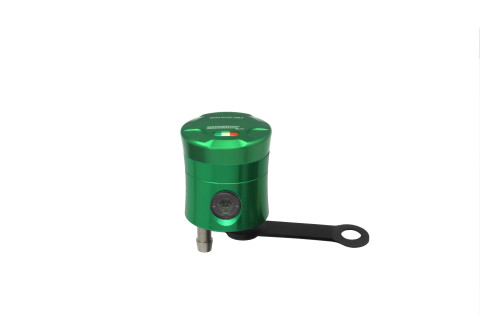 Brake fluid reservoir ACCOSSATO CNC-worked FU151 straight bracket included green