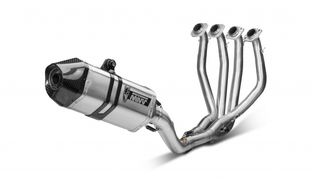 Cijeli ispušni sustav 4x2x1 MIVV SPEED EDGE X.BW.0002.SRX Stainless Steel / Carbon cap
