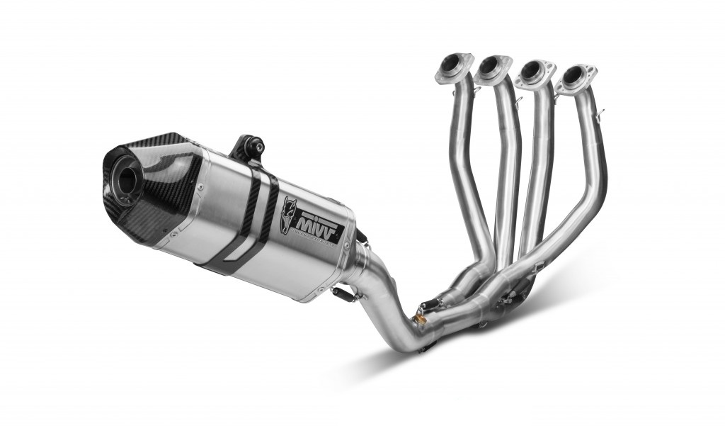 Cijeli ispušni sustav 4x2x1 MIVV SPEED EDGE X.HO.0005.SRX Stainless Steel / Carbon Cap
