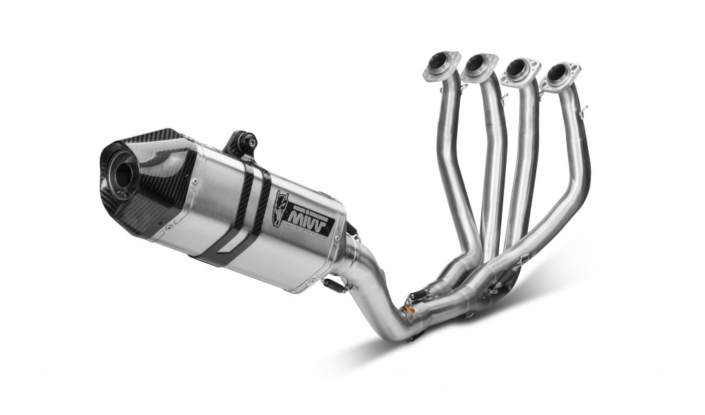 Cijeli ispušni sustav 4x2x1 MIVV SPEED EDGE X.KA.0001.SRX Stainless Steel / Carbon cap