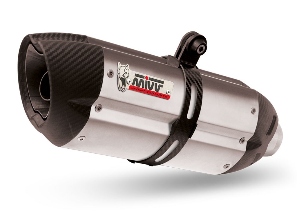 Full exhaust system 3x1 MIVV SUONO Y.042.L7 Stainless Steel / Carbon Cap for YAMAHA MT-09 850 / 890 2013-2020