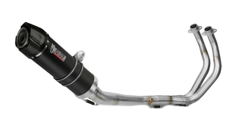 Cijeli ispušni sustav 2x1 MIVV GP Y.045.L2SC Carbon with carbon cap for YAMAHA MT-07 700 2014-2024