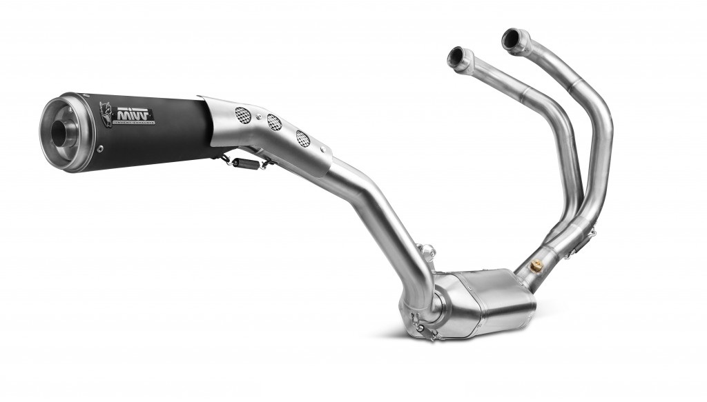 Cijeli ispušni sustav 2x1 MIVV GHIBLI Y.052.LGB Ceramic Black / Stainless Steel for YAMAHA XSR 700 2016-2020